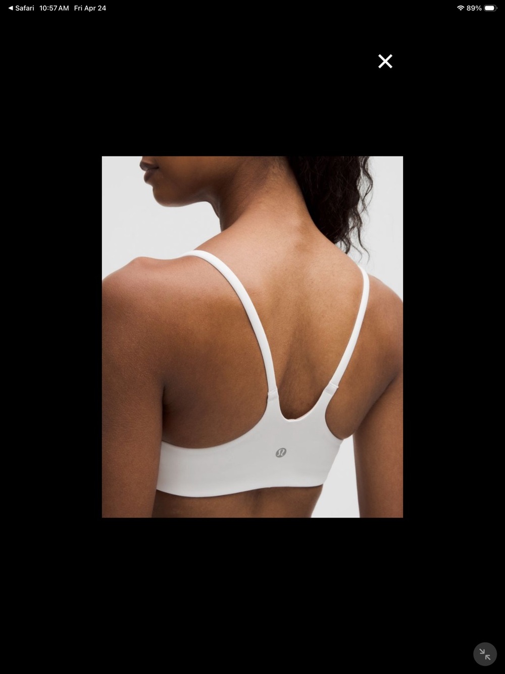Lululemon Wunder Train Strappy Racer Bra — white NWT 6